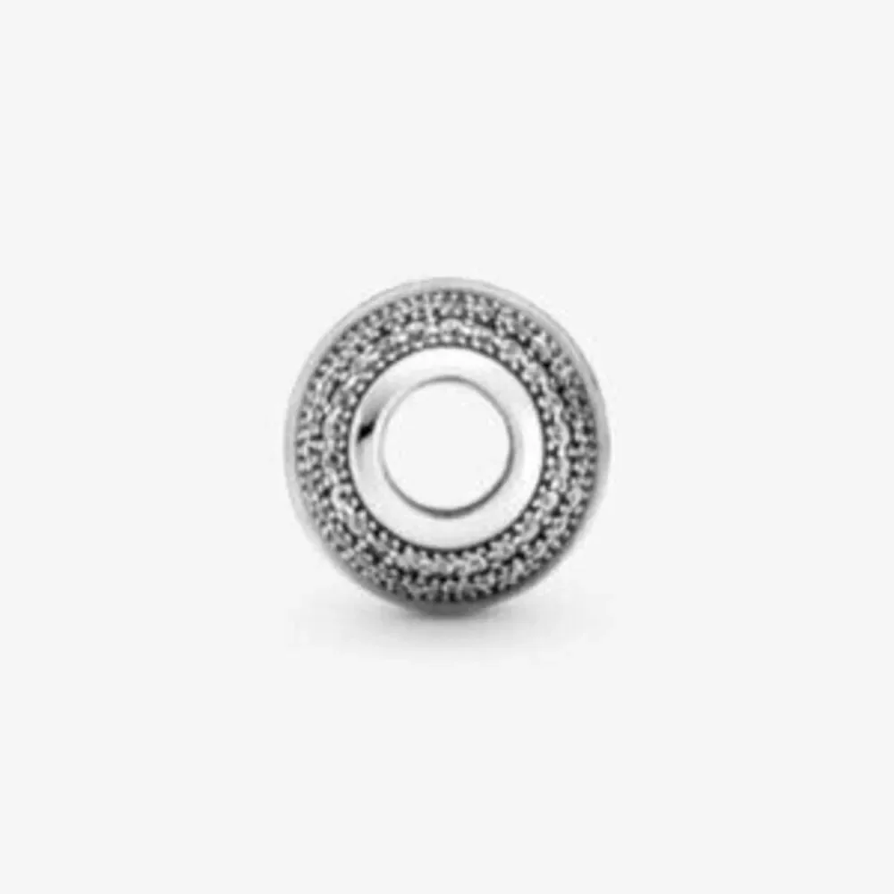 Pandora Pave & Logo Charm